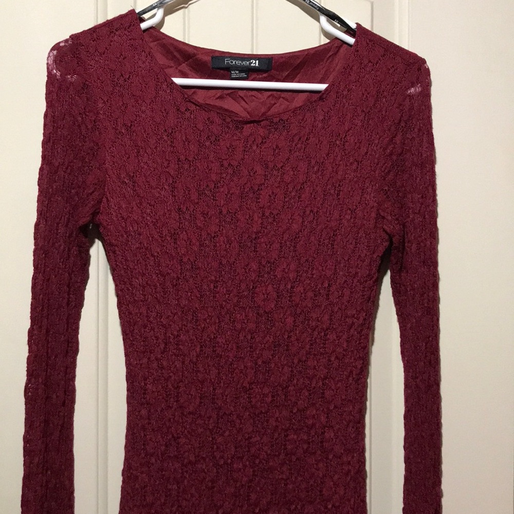 Maroon Forever 21 Dress